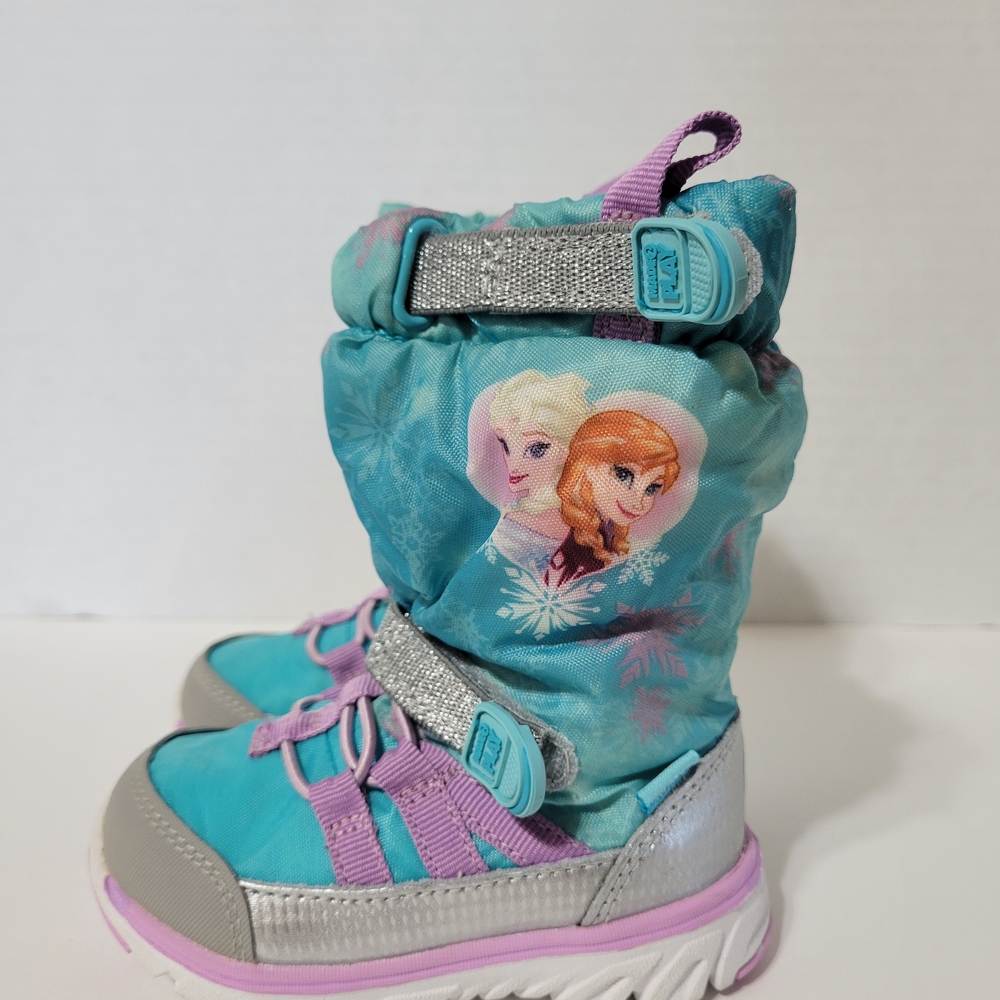 Disney Frozen Anna Elsa Toddler Snow Boots Stride Rite Made2Play Size 5